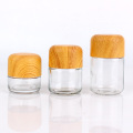 factory supply clear child resistant  glass container cosmetic packing glass jar